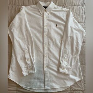 Polo Ralph Lauren Men’s Oxford Shirt. White, Classic Fit, Large